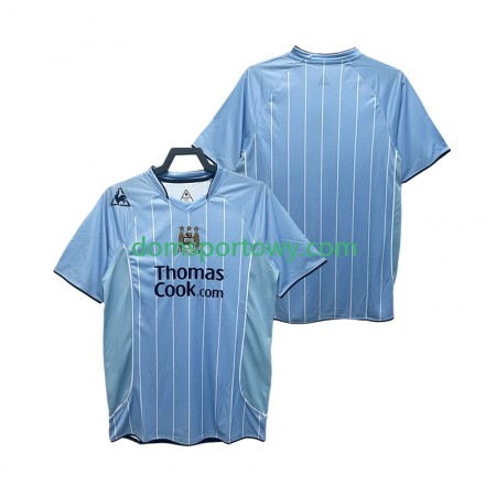 Koszulka Manchester City 2007 2008 Retro Domowe Koszulki Piłkarskie Krótki Rękaw